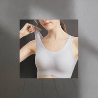 Soutien-gorge sans armatures de haute qualité, sans coutures, couvrant entièrement la poitrine, push-up, bretelles réglables, confortable, rembourré, respirant, pour le sport