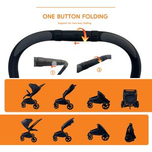 Silla de Auto y Carriola 3 en 1 para Bebé, Plegable, Ligera, de Aleación de Aluminio, con Capacidad para 20 kg, para Niños de hasta 3 Años - Product Image 6