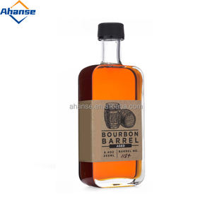 Bouteille de liqueur carrée 250ml 500ml <span class=keywords><strong>Gin</strong></span> Whisky Vin Vodka Bouteille en verre pour brandy rhum avec liège synthétique - Product Image 5