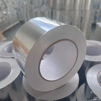 Ruban adhésif en aluminium pour conduits de climatisation, 50 mm x 50 m, auto-adhésif, imperméable, résistant à la chaleur, ignifuge, ruban d'isolation