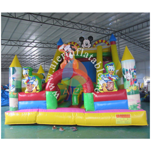 Castillo Inflable con Tobogán Temático <span class=keywords><strong>de</strong></span> <span class=keywords><strong>Mickey</strong></span> <span class=keywords><strong>Mouse</strong></span>, Casa <span class=keywords><strong>de</strong></span> Brinco <span class=keywords><strong>de</strong></span> Grado Comercial para Niños, Equipo <span class=keywords><strong>de</strong></span> Diversión para Fiestas al Aire Libre - Product Image 1