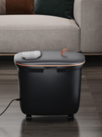 Bassin de massage électrique Shiatsu NINGDECRIUS multifonctionnel pliable pour les pieds, avec vibrations, roulement, contrôle de la minuterie, portable