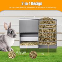 Mangeoire à foin 2 en 1 Oniya avec bac à litière, ensemble de mangeoire à foin de 5 L et mangeoire à foin pour petits animaux pour cochon d'Inde, chinchilla, lapin