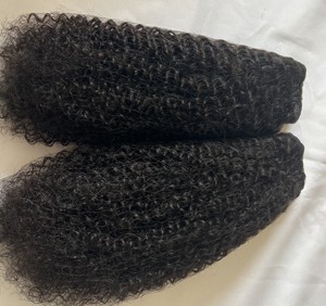 Extensions de cheveux humains Remy vietnamiens bouclés, closure en dentelle HD 4x4, tissage double trame, pour couleurs plus foncées uniquement - Product Image 4