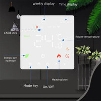 Thermostat intelligent WiFi sans fil 3A 16A pour la température ambiante, le chauffage au sol électrique, la chaudière à gaz et l'humidité