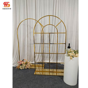 SMOOTH <b>Flower</b> Wall Backdrop Metal Elegant Frame Backdrop Wedding Stage Background - Product Image 2