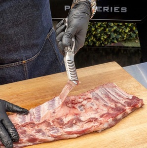 เครื่องมือถอดเยื่อซี่โครงสเตนเลสแบบพกพา สำหรับปอกหนังซี่โครงหมู สำหรับการแปรรูปเนื้อบาร์บีคิว - Product Image 3
