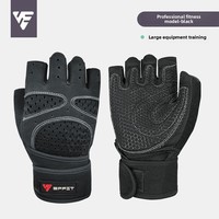 Gants de fitness en polyester pour hommes pour la musculation, les soulevés de terre, les tractions, les développés couchés, la musculation avec barre et la musculation - Protection des poignets antidérapante