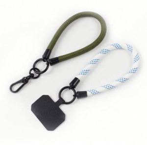 Custom Logo Keychain Wrist Patch Phone Lanyards Universal Short Nylon Mobile Phone Strap - Product Image 3