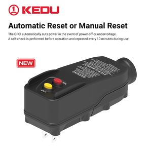 Kedu pd24t hẹn giờ điều chỉnh núm gfci mặt đất lỗi mạch interrupter tự động thiết lập lại prcd 120V ~ 15A 6mA với ul - Product Image 2