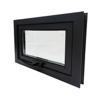 Fenêtre à battant horizontal en PVC plastique avec ouverture à persiennes, design chinois, fonction insonorisante pour l'école