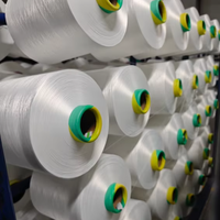 Fil de polyester 100% Jinfu DTY texturé 100D/36F blanc brut non entrelacé antibactérien pour tricot et tissage, directement de l'usine