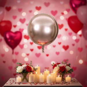 Globo Metálico Rosa Dorado 4D de 45cm (18in) para Fiestas de San Valentín, Decoraciones para Adultos - Product Image 2