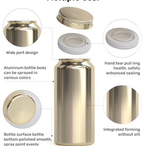 Botella de Aluminio a Prueba de Niños para Cápsulas y Tabletas, Botella de Embalaje para Cápsulas con Logotipo Personalizado para Productos de Cuidado de la Salud - Product Image 5
