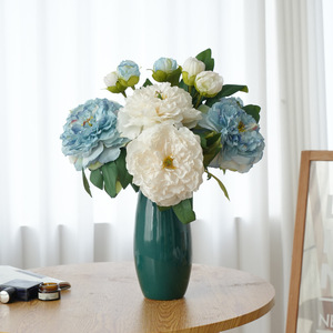 Flores Artificiales de Peonía Mo Hua Ge, Arreglo Floral de Seda, Estilo Oriental, Decoración del Hogar, Accesorios para Bodas - Product Image 3