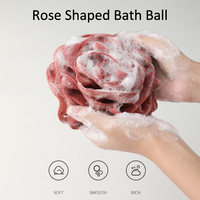 Éponge de bain loofah en forme de rose pour femmes, pour douche et corps, vente en gros,
