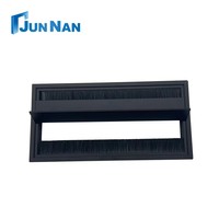 Cubierta de orificio cuadrado de aleación de aluminio con cierre suave para mesa, pasacables, organizador de cables