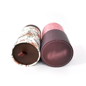 <strong>Exclusive</strong> Custom Design Wholesale Cardboard Paper Round Tube Box With Metal Lid Candle Tea <strong>Chocolate</strong> Cream Gift <strong>Packaging</strong> Box