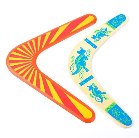 Children's wooden boomerang Boomerang rebound mark