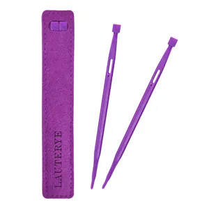 Accesorios de herramientas de costura, palo púrpura con bolsa de fieltro