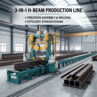 Ligne de production de poutres en H KASRY, machine d'assemblage, de soudage et de redressage, ligne de production de poutres en acier, ligne de soudage automatique de poutres en H