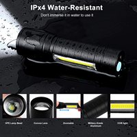 Senter LED Mini COB USB Rechargeable Terang untuk Pekerjaan Perawatan, Hiking, Camping, Memancing, dan EDC