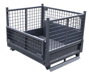 Özelleştirilmiş ağır toz boyalı galvanizli tel konteynerler sepeti Stillage kafes kilitlenebilir katlanabilir Gitterbox - Product Image 3