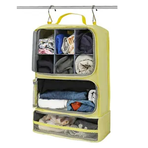 Travel Space Saver Organizer Hanging Closet Storage Bag Portable Hanging Closet Suitcase Organizer Bag