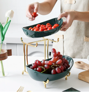 Seramik meyve şekeri çanak tepsi Metal standı günlük noel şükran cadılar bayramı anneler günü için tek kullanımlık çanak oteller - Product Image 4