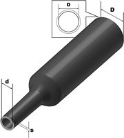 KEHONG G-2X Schwarzer Schrumpfschlauch Klebstoff-Polyolefin 70mm 2:1 Verhältnis UV-Beständig Isolierende Kabelverbindungen