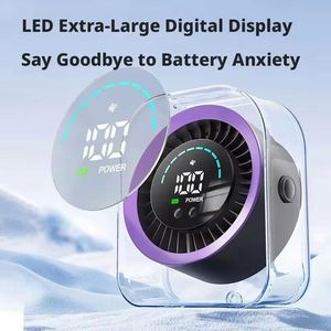 Mini Portable 360 °   Ventilateur silencieux rechargeable par USB à fixation murale ou sur bureau, avec écran LED rotatif, 100 niveaux de vitesse, ultra silencieux - Product Image 5