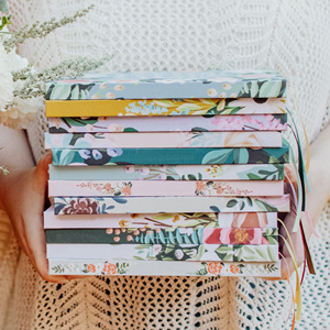 LABON – carnet de notes à imprimé Floral vierge avec marqueur de ruban - Product Image 2