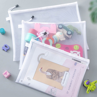 Sac de documents personnalisé en maille de nylon à fermeture éclair pochette d'organisation de jouets pour la maison et le bureau cosmétique puzzle classement de documents transparents