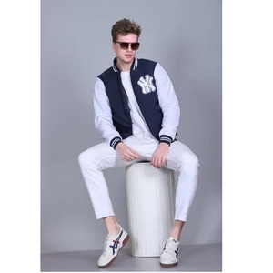 Unique Design <b>Men</b> Varsity <b>Jacket</b> Warm <b>Winter</b> Wool Blend Baseball <b>Jacket</b> with Contrast Sleeves for <b>Men</b> Available For <b>Sale</b> - Product Image 1