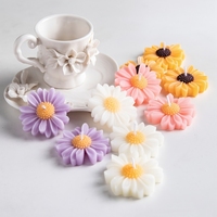 Velas Aromáticas de Cera de Soya Hechas a Mano, Decoración para el Hogar, Adorno Perfumado, Recuerdos, Regalo, Velas Aromáticas con Forma de Flor de Manzanilla