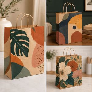 Emballage de produits écologiques durables, autres emballages en papier, sac personnalisé avec poignée, emballage en papier de soie - Product Image 6
