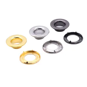 High Quality Metal Thick Round plating eyelets with claws 9.5mm, 11.5mm eyelets garment eyelet for grommet bag