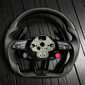 Volante de Fibra de Carbono y Cuero Personalizable a <span class=keywords><strong>Precio</strong></span> de Fábrica, Accesorios para Automóviles VW <span class=keywords><strong>Golf</strong></span> R 5 6 7 MK5 MK6 MK7 <span class=keywords><strong>Gti</strong></span> Passat CC - Product Image 1