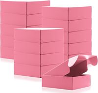 Cajas de Cartón Rosa, Cajas de Envío Reciclables, Cartón Corrugado de Color, Cajas Pequeñas para Envíos, Almacenamiento y Regalos