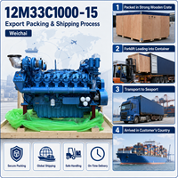 Prix d'usine SCDC Baudouin Série 12M33 735 kW 1000 ch 1500 tr/min Moteur marin 12M33C1000-15 pour bateau de pêche, bateau de travail, remorqueur