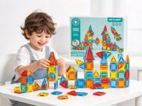 Ensemble de blocs de construction magnétiques colorés pour enfants, jouet de construction créatif STEM, briques éducatives sûres et durables