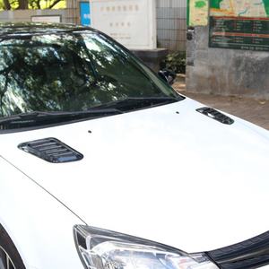 Универсальные отражатели 2 шт черный воздушный поток всасываемого капоте капот крыло вентиляционные отверстия, устанавливаемое на вентиляционное отверстие в салоне автомобиля чехлы аксессуары для автомобиля, украшения - Product Image 4