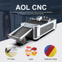 Cortadora de vinilo de cama plana AOL 1070pas para pegatinas Kiss Cut, papel A3, A4 y Honeycomb
