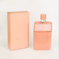 Parfum Femme Pêche Mat Bouteille Rectangulaire Bicolore Bouchon Doré Gaufré Effet Givré Audacieux Tenace pour la Nuit
