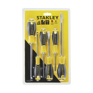 Stanley Screwdriver Set 6 Pc Essential <b>Kit</b> With Phillips And Flat Tip Tools For Home And Repair Use - Product Image 1