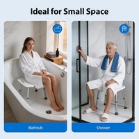 Siège de douche réglable en gros pour usine, tabouret de bain, chaise de douche intégrée à la baignoire