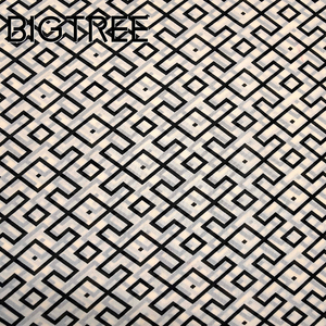 Tela de gasa de seda para Hijab, chal, blusa, diseño geométrico, patrón Simple, 100% poliéster - Product Image 3