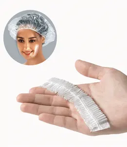 一次性浴帽100pcs PE塑料酒店透明个性化浴帽