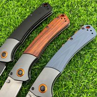 Couteau pliant EDC en acier S30V 15080, manche en G10/bois, pour le camping, la randonnée, les voyages, pour les collectionneurs de couteaux