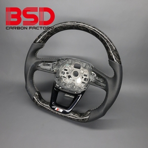 พวงมาลัยสปอร์ตแบบ3ก้านทำจากคาร์บอนไฟเบอร์สไตล์ฟอร์จสำหรับรถ Audi Q3 Q3S Q3RS Q5 Q5S Q5RS Q7 Q7RS <span class=keywords><strong>Q7S</strong></span> - Product Image 1
